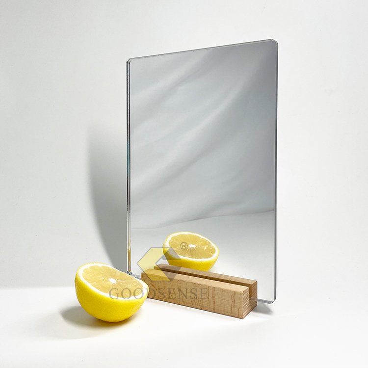 Goodsense Espejo Acrílico Hojas de espejo decorativas inastillables Perspex fino Acrylspiegel Discos de metacrilato Azulejos Espejo autoadhesivo irrompible Lucite Fabricante de espejos de una sola cara de acrílico plateado