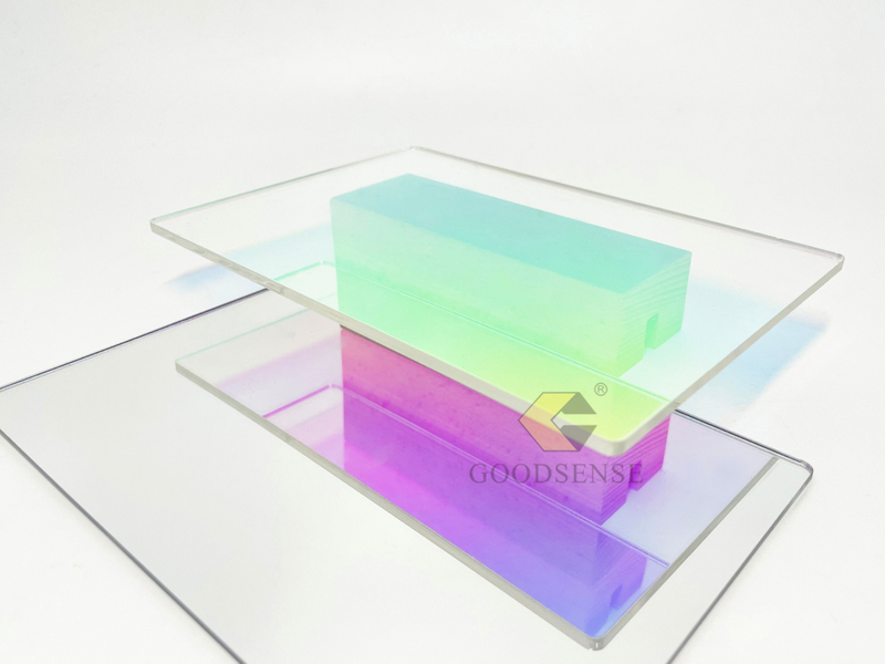 Goodsense Акриловый радужный ли Hoja de plástico decorativa duradera Lucite Perspex PMMA Acrylspiegel Plexiglás Luz polar Ligero Aurora Radiante Hoja de acrílico iridiscente Fabricante