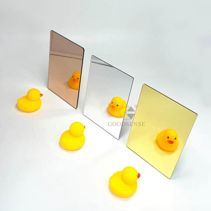 Goodsense Pleksi Steklo Espejo Hoja de plexiglás Espejo de plástico multicolor PMMA Fabricante de señalización ambiental verde tierra Espejo irrompible Lucite Gold Espejo doble Fabricante de paneles acrílicos